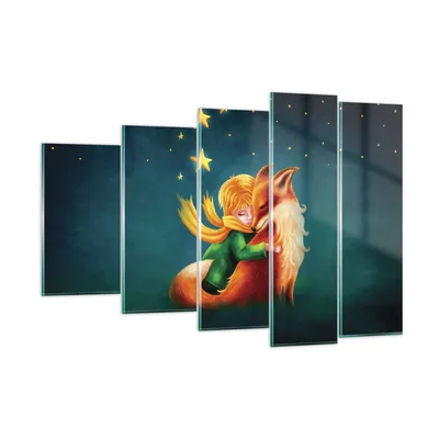 Produktbild von Bilder auf glas - 5 Teile - Klein Prinz Nov - 150x100cm - Glasbilder - Wandbilder - Bilder - zum Aufhängen bereit - Wanddekoration aus Glas - Glas Bilder - Wandbild auf Glas - GEG150x100-5014