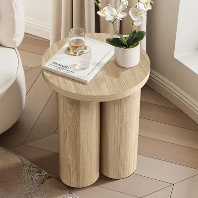 Produktbild von Beistelltisch Rund Holz MDF, Ø 40 x 50 cm