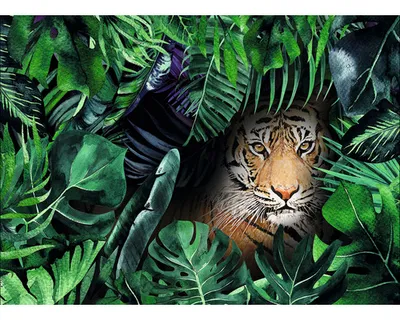 Produktbild von Leinwandbild Tiger in the Jungle 116x84 cm