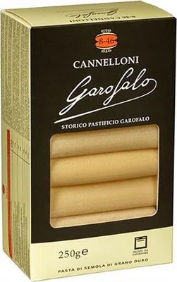 Obrázek produktu pro Garofalo 8000139920943, Cannelloni, 250 g, 3 min, 20 min, 351 kcal, 1489 kJ
