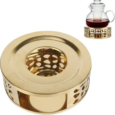 Zdjęcie produktu dla Podgrzewacz do imbryka ze stali nierdzewnej Podgrzewacz do imbryka z uchwytem na tealight
