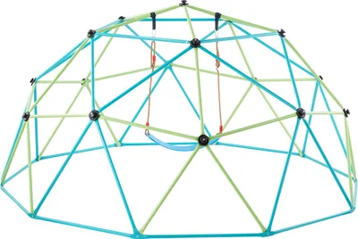 Obrázok produktu pre SucceBuy Geometrická preliezačka s hojdačkou a hojdacou sieťou (305 cm), nosnosť do 453 kg, lezecké vybavenie pre deti od 3 do 10 rokov - záhradné hračky na ihriská