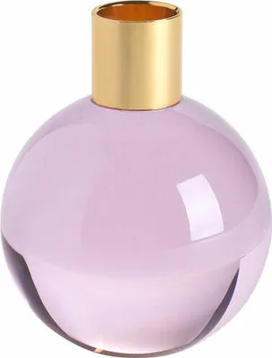 Produktbild von Gift Company Dioptrics Kerzenhalter, Kugel, Kerzenständer, Kerzen Halter, Kristallglas, Pink, H 9.5 cm, 15601013