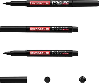 Produktbild von Permanent Marker P-100 wasserfest 0,5-1,2mm schwarz 12 Stück