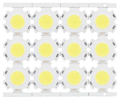 Immagine prodotto di 12 chip LED, componente emettitore di luce COB, 5 W, 15–17 V, per faretti fai da te, downlight, plafoniere, bianco
