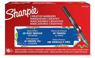 Produktbild von Sharpie Kreativmarker ACRYLIC Pinselspitze seegrün