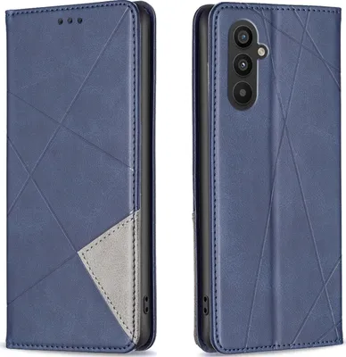Produktbild von Mobigear Rhombus Slim  Samsung Galaxy A24 Hülle Klapphülle - Blau