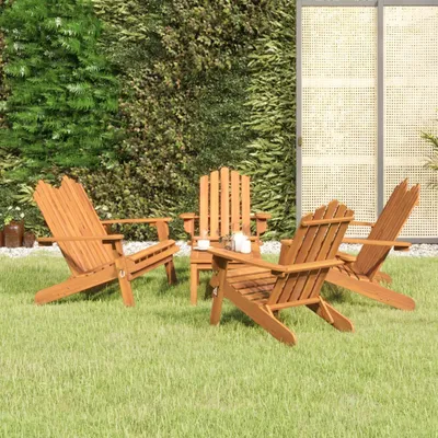 Immagine prodotto di Maison Exclusive - Set da giardino Adirondack in legno massello di acacia, 5 pezzi