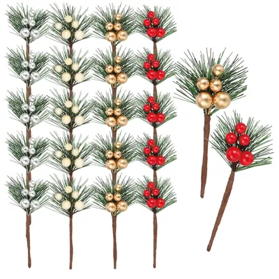 Productafbeelding van Decoratieve takken voor kerstarrangementen - Set van 20 - Kerstversiering