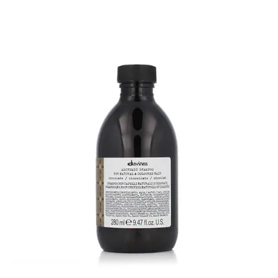 Produktbild von Davines Alchemic Chocolate, 280 ml, Shampoo, Frauen, Gefärbtes Haar, Schwarz, Braun, Farbschutz, Feuchtigkeitsspendend, Glanz