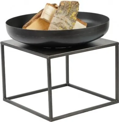 Produktbild von Feuerkorb Feuerschale Pan 21 Garten Feuerstelle 60 70 80 cm Schwarz Feuer : E00493-60cm
