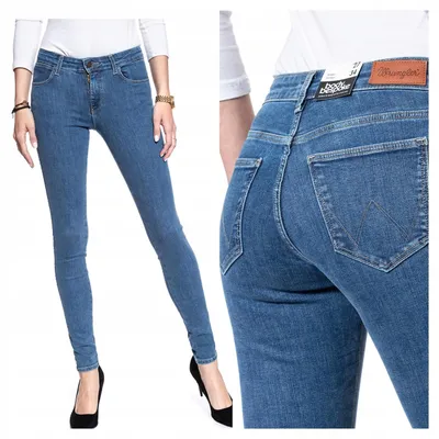 Immagine prodotto di Wrangler | Jeans da donna, modello skinny, tessuto elasticizzato, vestibilità aderente, classico, taglia W24 L32
