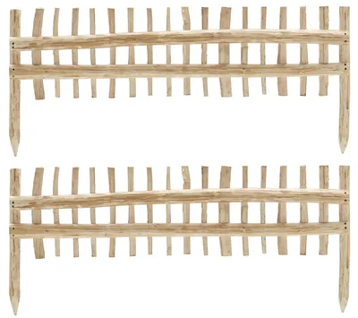 Immagine prodotto di Minirecinzione 2 Pezzi 115x50 cm in Nocciolo Naturale