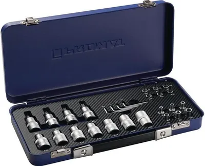Produktbild von Steckschlssel-Satz 27-teilig 1/4 + 1/2 T10 - T55/E4 - E20