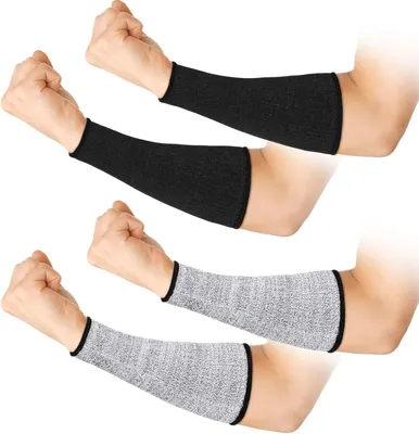 Produktbild von 2 Paar schnittfeste Armschutzärmel, Schutzstufe 5, Sicherheits-Schutzärmel für Damen und Herren