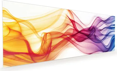 Produktbild von Küchenrückwand Spritzschutz Glas mit Motiv Farbige Wellen 40 x 40 cm