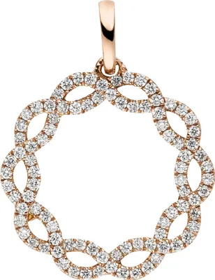 Produktbild von Anhänger aus 585 Gold Rotgold mit 90 Diamanten Brillanten 0,41ct. Halsschmuck