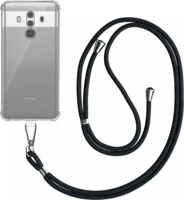 Image de Smartphonica étui pour téléphone Huawei Mate
  10 Pro Transparent Antichoc avec Lanière Universelle Détachable -
  Coque arrière en silicone antichoc avec dragonne