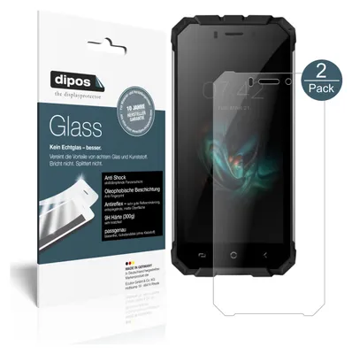 Produktbild von 2x Schutzfolie für Ulefone Armor X matt - Anti-Shock 9H Folie dipos Glass