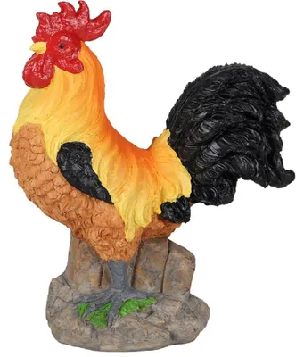 Produktbild von Gartendekoration Hahn/Huhn Figur - Polyresin - 21 x 11 x 24 cm - outdoor - mehrfarbig