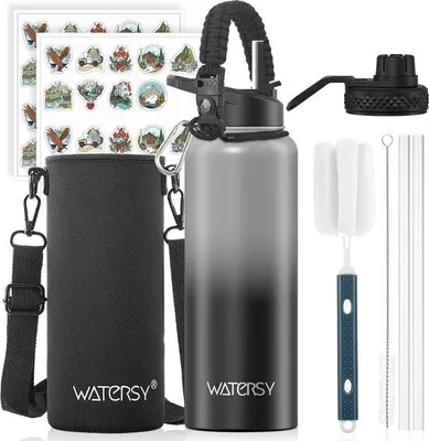 Produktbild von Isolierte Edelstahl-Thermosflasche 40oz 1200ml Doppelwandig Metall Sportflasche
