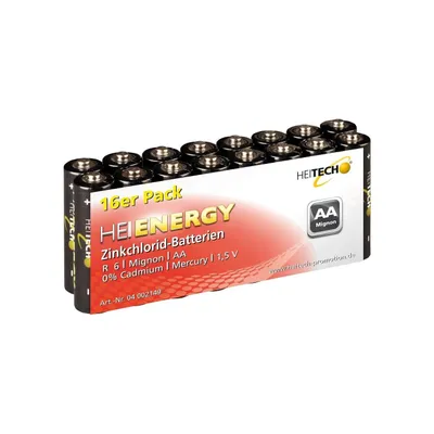 Immagine prodotto di HEIENERGY batterie zinco-manganese Mignin/AA da 16 pezzi