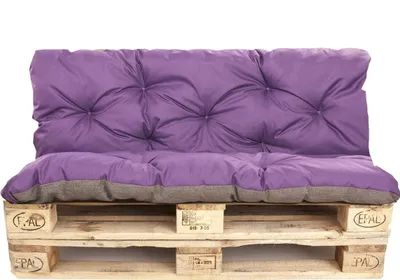 Obrázek produktu pro Polstry na paletový nábytek sedák 120x60 / opìrák 120x50cm | Paletový polštáø sedáky fialový-Simple| Polstry na paletové sezení venkovní