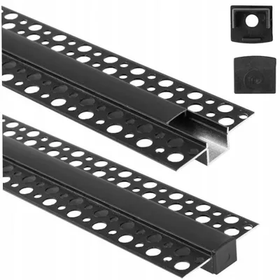 Imagen del producto de Ecolight EC20922: Perfil empotrado para tiras LED, color negro