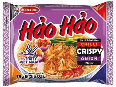 Produktbild von ACECOOK Instantnudeln Hao Hao Chili Crispy Onion 75g