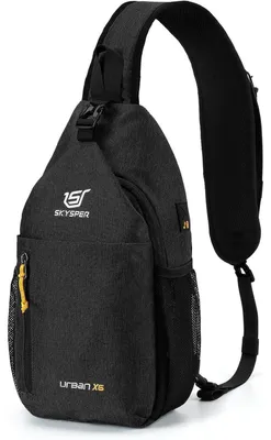 Productafbeelding van Schoudertas, borsttas, lichte sling bag, waterdicht, crossbody tas, zwart
