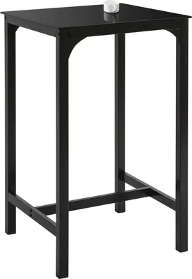 Obrázok produktu pre SoBuy OGT38-SCH Barový stôl so sklenenou doskou Barový pult Bistro stôl Balkónový stôl Sklenený stôl WHT cca: 60x100x60cm