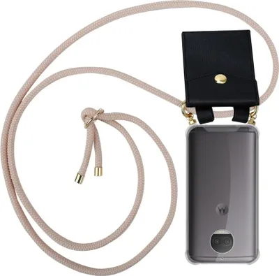 Image de Cadorabo Housse pour Motorola MOTO G5S PLUS Housse de protection en rose Chaîne de téléphone portable Cordon de silicone Etui amovible