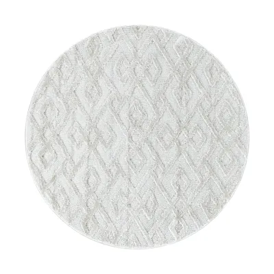 Produktbild von Hochflor Teppich PISA Creme 120 cm Rund