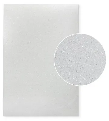 Produktbild von Plottermarie Plotterfolie Mega Glitter für kreative Veredelungen – Plotterfolie für Textildruck, T-Shirts, Baumwolle, Polyester, DIY & Spezialeffekte A4 - 934 White