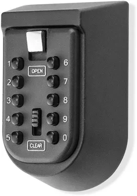 Produktbild von Wasserfeste 10-stellige Safe mit Ziffernschloss, versteckter Schlüsselkast, Wandmontage für Auto, Haus, Garage, Schule, zu Hause, schwarz