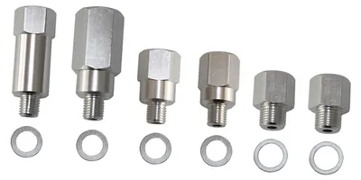 Image de Lot de 6 adaptateurs LS Master pour capteurs d'huile moteur et de liquide de refroidissement (1/8, 3/8, 1/2 NPT) – Remplacement pour LS1, LS3, Small Block et Big Block Chevrolet, LS2, LQ4, LQ9, LS6, L92, L99, L33, LR4 – 551156