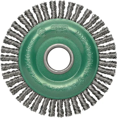 Immagine prodotto di Spazzola rotonda D.125mm spessore del filo 0,35mm VA 6mm 12000min-¹ OSBORN