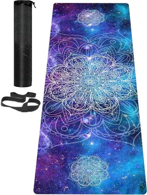 Produktbild von Famanu Yogamat rutschfest - TPE Trainingsmatte mit Tragetasche - Dicke 6 mm für Yoga, Pilates und Fitness - 183 cm x 61 cm x 6 mm