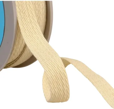 Produktbild von Schrägstreifenrolle 25 m, 15 mm, naturfarben / weiß
