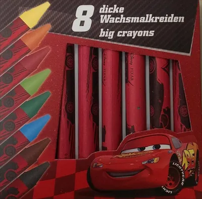 Obrázek produktu pro Disney Cars 8 silných voskových pastelek