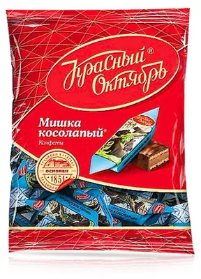 Produktbild von Pralinen Mischka Kosolapij mit Waffeln und Mandeln in kakaohaltiger Glasur 200g