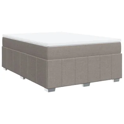 Immagine prodotto di vidaXL Letto a molle con materasso Taupe 160x200 cm in tessuto