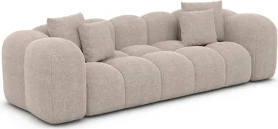 Produktbild von Strukturstoff 3-Sitzer Couch Valora Beige