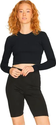 Image de T-shirt court à côtes JJXX Feline pour femme