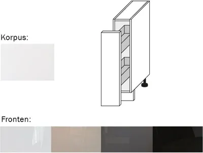Immagine prodotto di Base per farmacia (EST-DEK/15) 15 cm in acrilico opaco bianco perla Colore frontale selezionabile