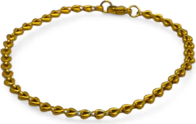 Produktbild von Herz Armkette Armband aus Herzkettenglieder 3 Farben Gold
