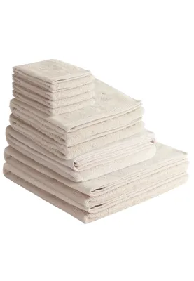 Produktbild von Sansibar Sylt Handtuch Set Frottier-Serie Classic Nr. 6 (Set, 9-tlg), sand