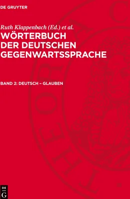Produktbild von Wörterbuch der deutschen Gegenwartssprache, Band 2, Deutsch - Glauben