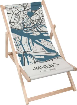 Produktbild von Dreamroots Liegestuhl klappbar Holz, Buchenholz bis zu 130 kg, Sonnenliege klappbar mit 3-stufiger Neigungsregulierung der Rückenlehne, Hamburg