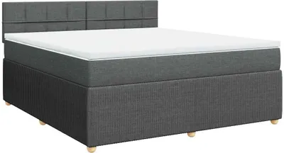 Produktbild von vidaXL Boxspringbett mit Matratze Dunkelgrau 180x200 cm Stoff